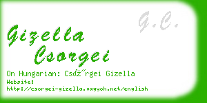 gizella csorgei business card